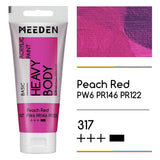 Acrylic Paint Peach Red: 100Ml/3.38Oz Heavy Body Acrylic Paint Tube Bundled With Additional Titanium White Color For Art Craft Painting