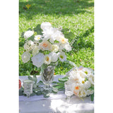 Artificial Flowers Combo Box Set White Flower Silk Cake Flowers For Diy Wedding Bridal Bouquets Baby Shower Centerpieces Floral Arrangements Party Tables Home Decorations