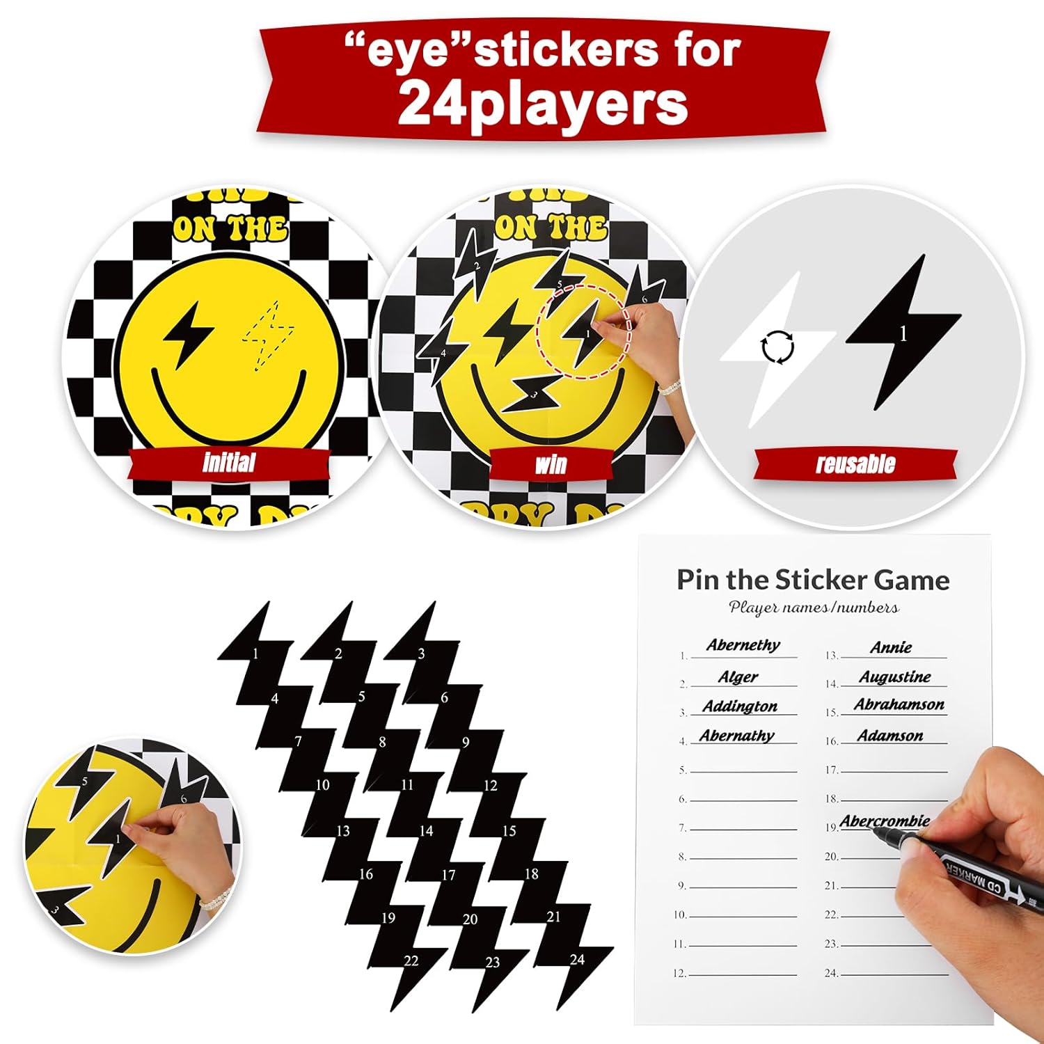 One Happy Dude Party Game Decoration Pin The Eye On The Smile Face Party Favors Supplies For Birthday Baby Shower