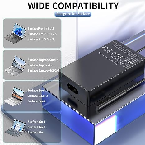 Microsoft Surface Pro 65W Laptop Charger AC Power Adapter Supply