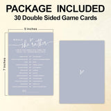 Would She Rather Game Cards For Bridal Shower(30 Pcs), Minimalism Cement Gray Wedding Party Game Cards, Mr & Mrs, Engagement Party, Bridal Shower Party Games & Activities - D02