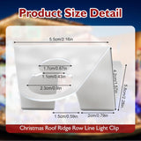 The 50 Pack Ridge Clips Christmas Light Clips For Upright Installing C7 C9 Bulbs Roof Row Light Hooks Aluminum Holiday Outdoor String Hook For Roof Gutter Strings Multi Functional Universal