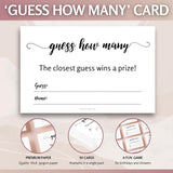 Baby Shower Games - Guess How Many | Pack Of 50 Premium 350Gsm Quality Cards 3X2 | Fun Baby Shower Game For Guests