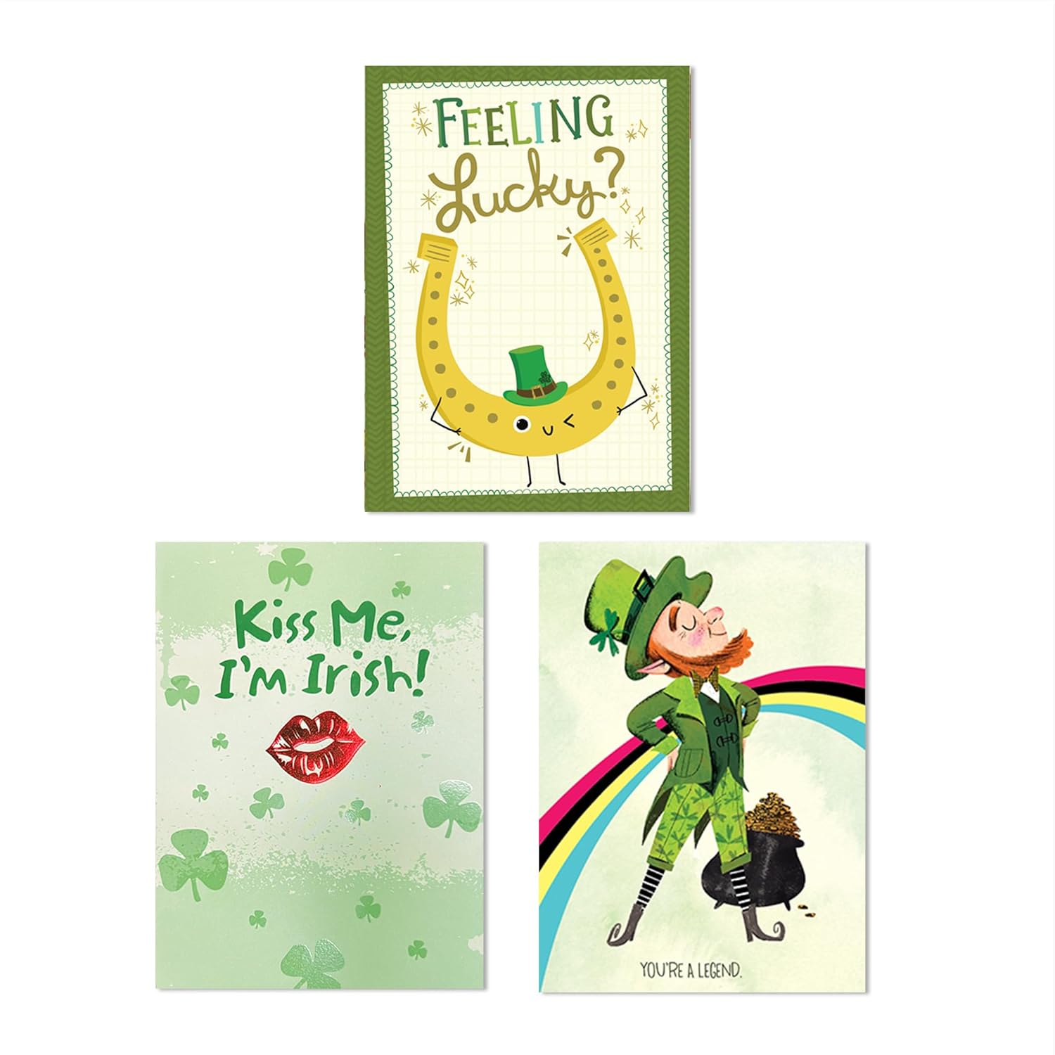 9 Funny St. Patrick’S Day Greeting Card Assortment With Envelopes, Lucky To Be Irish (3 Assorted Designs, 3 Each)
