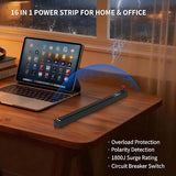 16 Outlet Metal Surge Protector Power Strip Heavy Duty Wall Mount PDU 1800J 6ft Cord 15A 1875W