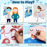 Pin The Pacifier On Baby Game Baby Shower Games Pin The Bottles With 45 Pcs Pacifier Bottle Sticker Blindfold Glue Point Birthday Party Favors Supplies