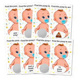 Baby Shower Boy Scratch Off Poop Game, Easy To Play Silly Games, Funny Idea, Ice Breaker Activity. Raffle Cards, Blue Pacifier, Set Of 40 Cards Made In Usa