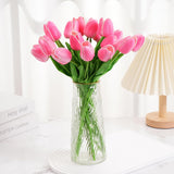 Artificial Tulips Flowers, 10 Pcs Real Touch Latex Fake Tulips Flowers For Christmas Centerpiece Mother'S Day Women'S Day Gifts Flowers In Home Kitchen Wedding Decorations, Softpink