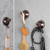 Suction Cup Hooks,5 Pack Suction Cup Hanger,Wreath Hangers With Ultra-Thin Adhesive Disc On Smooth/Uneven Surfaces,Removable Large Suction Cup For Tile Wall Window Glass Door-Red Copper