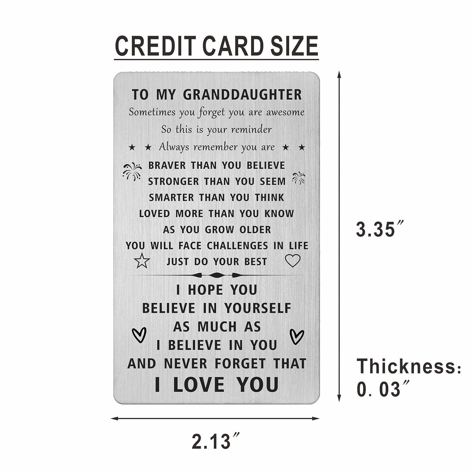 Granddaughter Card Gift From Grandparents, Personalized I Love My Granddaughter Graduation Birthday Card, Our Favorite Grand Daughter Present