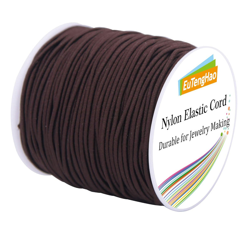 1.5Mm Brown Nylon Elastic String Cord For Bracelet Satin Nylon Stretch