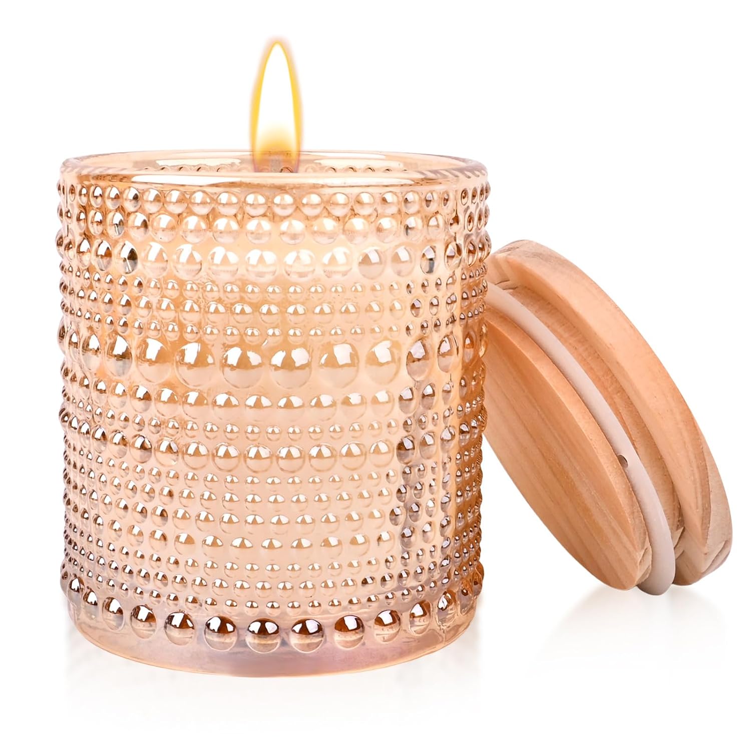 Jasmine Candle, Candles For Home Scented, Luxury Jar Candles For Women, Natural Soy Wax Candle, 6 Oz 40 Hours