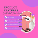 Bachelorette Party Games Pin The Ball And Chain Clean Wedding Shower Game Bachelorette Party Favors Bridal Shower Games 16 Game Pieces And Soft Eye Mask Included