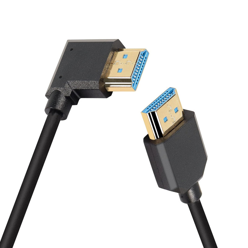 8K Hdmi 2.1 Short Cable,90 Degree Right Angle 1Ft/0.3M Ultra High Speed 48Gbps