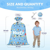 36×56 Inch Large Blue Birthday Gift Bag Boys Jumbo Plastic Boy Happy Birthday Themed Kids Gift Bags Xl Parties Favors Decorations
