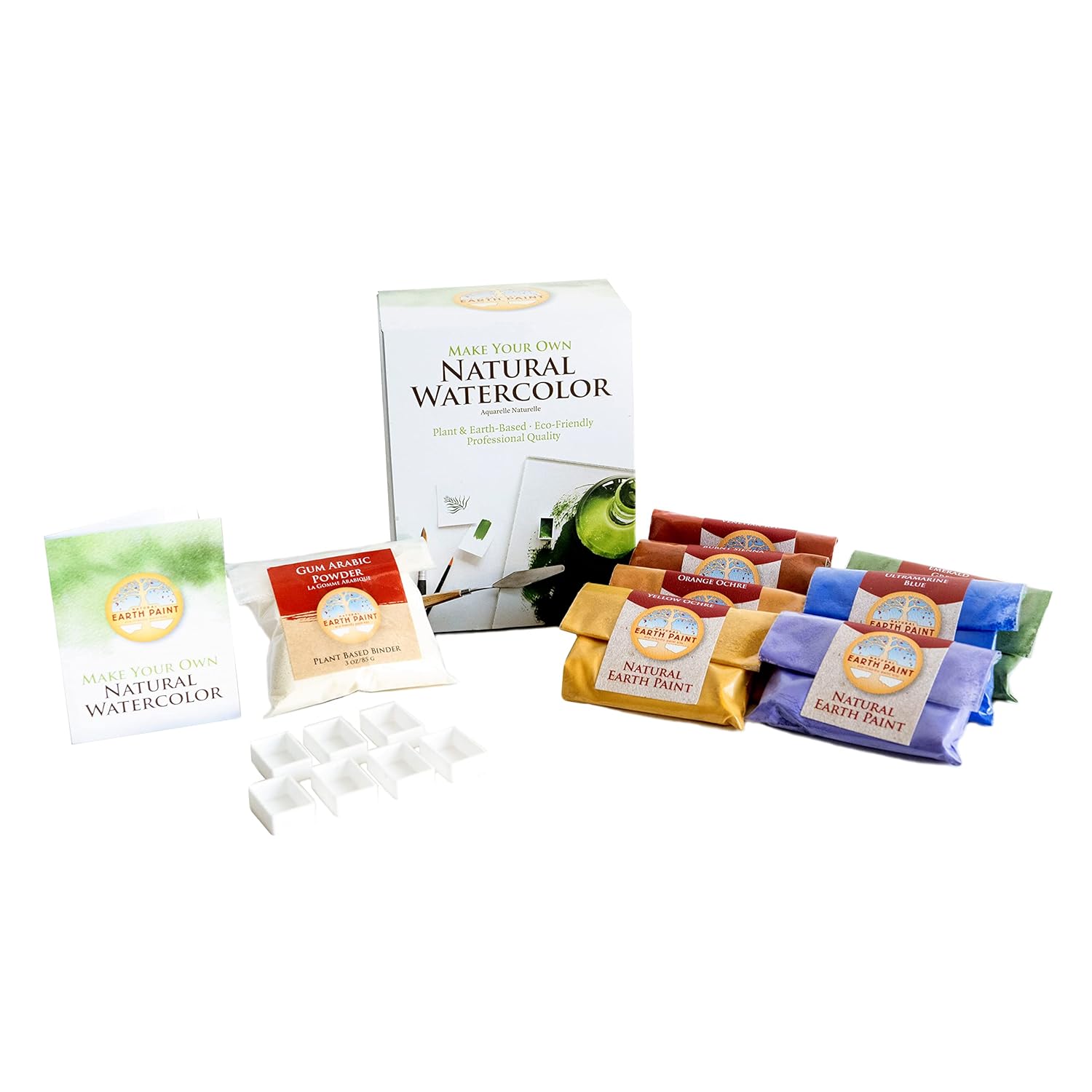 Natural Watercolor Kit | Eco Friendly | Professional Grade | 7 Colors