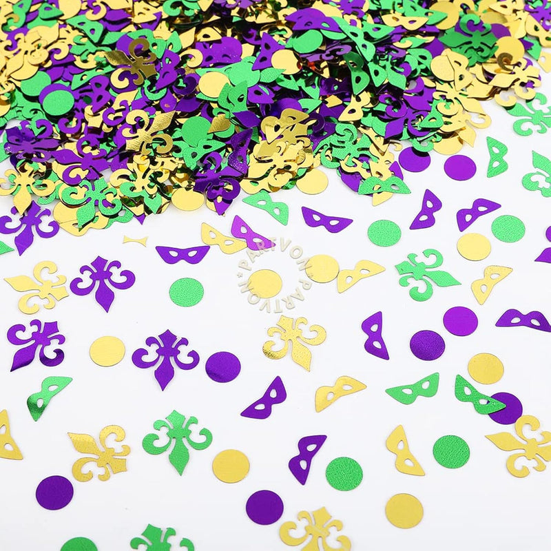 Mardi Gras Party Decoration Confetti | Masquerade Fleur De Lis Party S