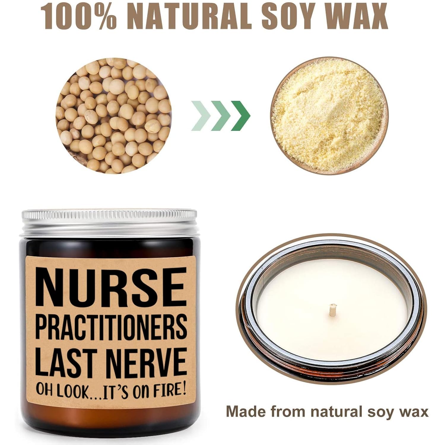 Nurse Practitioner Last Nerve Candle - Personalized Gift For Nurse Practitioner - Funny Gift For Nurse Practitioner - Nurse Practitioner Gifts - Birthday Gift For Nurse Practitioner