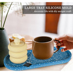 Large Oval Rolling Tray Mold - 13In Silicone Tray Molds With Edges For Epoxy Resin Craft & Home Decor