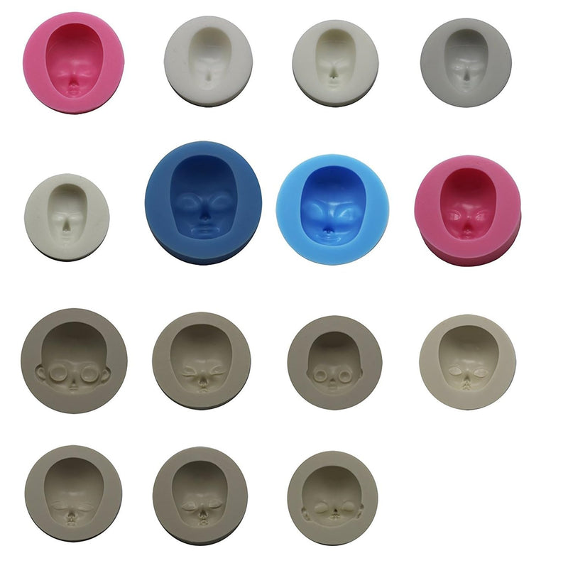 3D Human Face Silicone Mold For Sugarcraft, Fondant, Polymer Clay, Soap Making