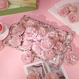 50 Pcs Artificial Flowers, 3.2 Inches Silk Rose Head Flowers Fake No Stem For Wedding Bridal Bouquet Home Floral Decor Diy Centerpieces Arrangements Party Tables Decoration(Dusty Pink)