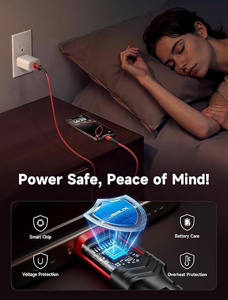 2 Pack USB A to USB C Fast Charging Cable 6.6FT for iPhone 17 16 15 Samsung Galaxy CarPlay Red