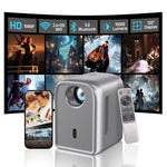 Mini Portable Projector - 1080P, WiFi, Bluetooth, 15000 Lumens, iPhone Compatible