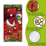 Christmas Banner Red And Green Xmas Hanging Sign Winter Seasonal Holiday Decor Merry Christmas Decorations For Home Party