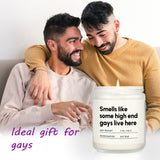 Gifts For Gay Men, Funny Gay Pride Gifts For Lgbtq Queer Boyfriend Husband Brother Friend, White Elephant Gift, Valentines Day Housewarming Anniversary Birthday Present - Soy Wax Candle 7Oz