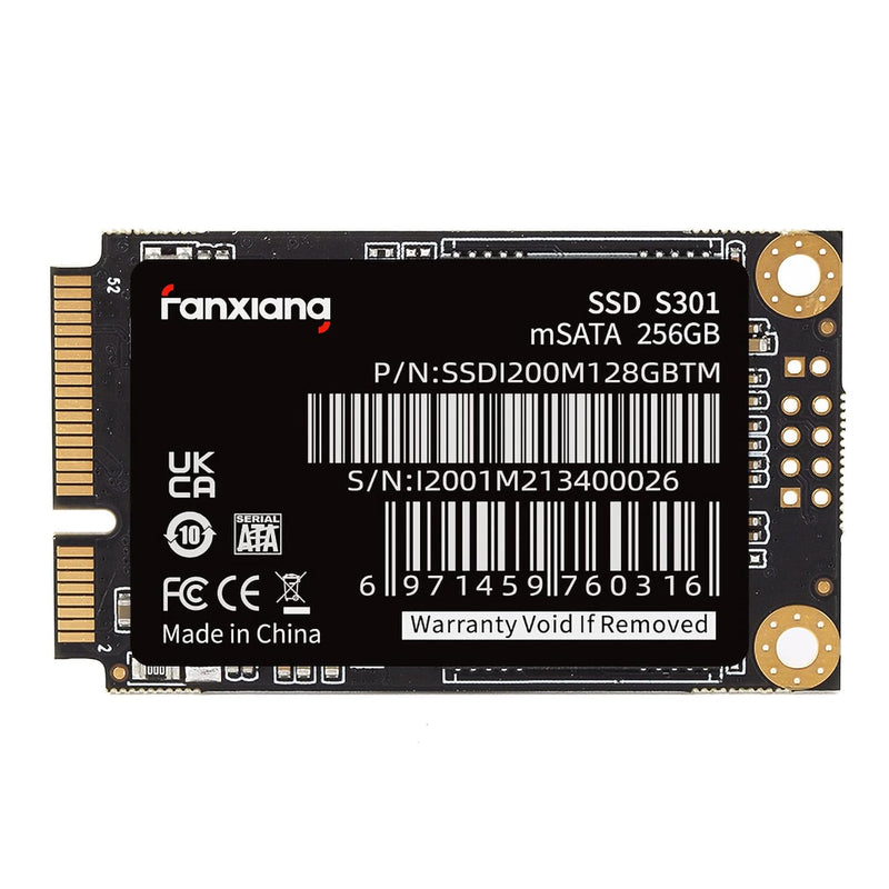 S301 256Gb Msata Ssd Mini Sata Iii 6Gb/S Internal Solid State Drive, 3D Nand,