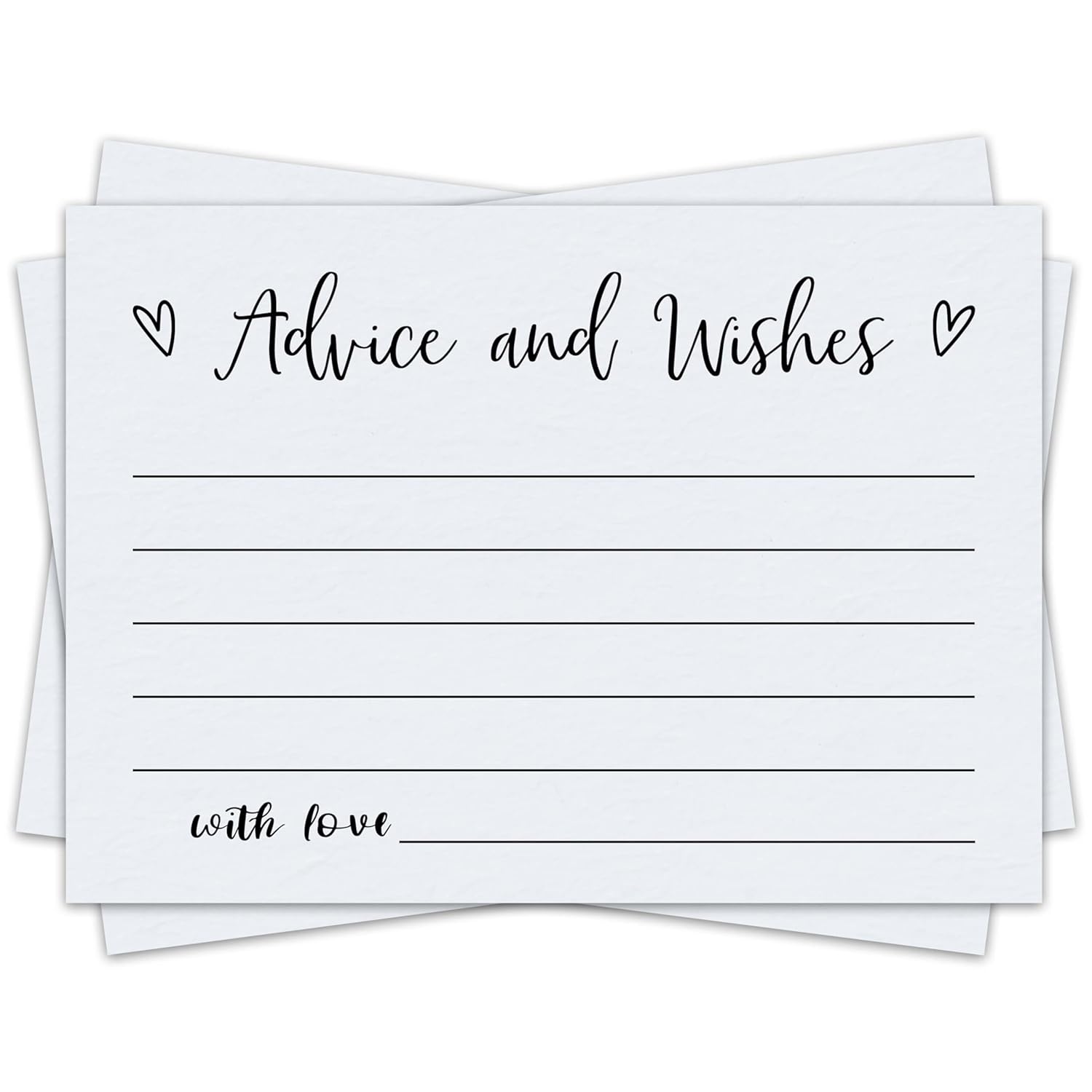 Advice And Wishes Cards, 30 Pieces 4X6 Inches Minimalist Bridal Shower Card, Wedding Advice Cards, Wedding Registry Ideas, Wedding Cards For Bride And Groom, Newlyweds, Bridal Shower-A01