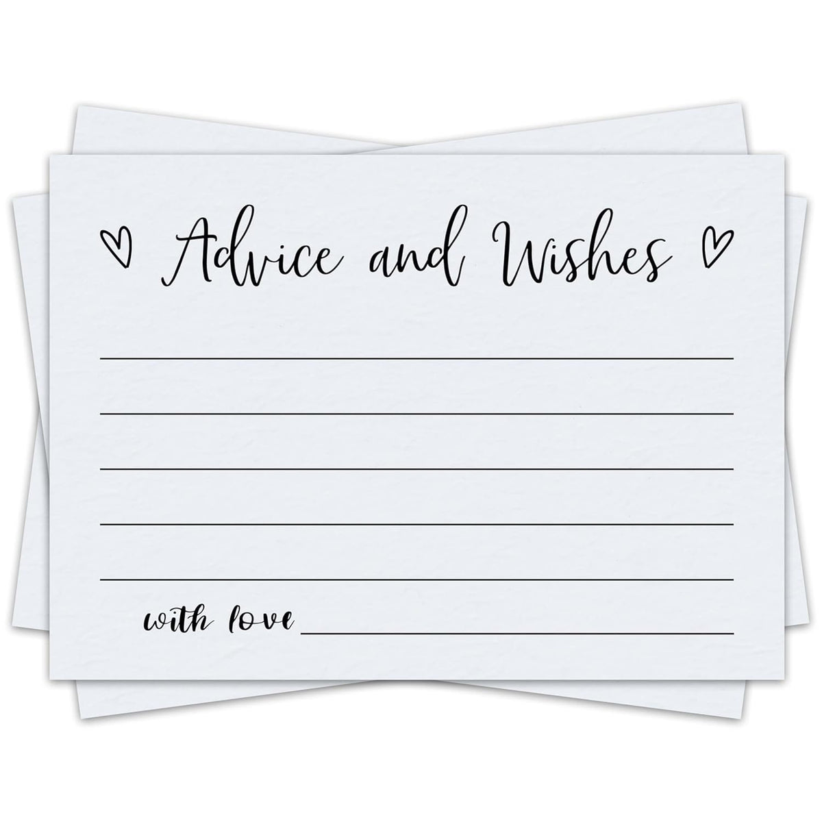 Advice And Wishes Cards, 30 Pieces 4X6 Inches Minimalist Bridal Shower Card, Wedding Advice Cards, Wedding Registry Ideas, Wedding Cards For Bride And Groom, Newlyweds, Bridal Shower-A01