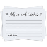 Advice And Wishes Cards, 30 Pieces 4X6 Inches Minimalist Bridal Shower Card, Wedding Advice Cards, Wedding Registry Ideas, Wedding Cards For Bride And Groom, Newlyweds, Bridal Shower-A01