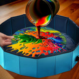 Acrylic Paint Pouring Splash Guard Pour Painting Supplies Fluid Art Tools For Diy Art Crafts Projects 31.5 X 7.87 Inch