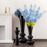 6Pcs 240 Heads Blue Delphinium Artificial Flowers, 47"/120Cm Long Stem Larkspur Artificial Flowers, Faux Artificial Snapdragon Flowers For Tall Vase, Home Office Garden Wedding Decor