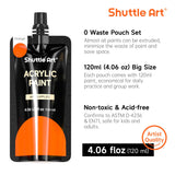 Acrylic Paint, 18 Colors Acrylic Paint Pouches (120Ml/4.06Oz), Artist Grade Paint Set, Rich Pigments, Non-Toxic For Artists, Beginners And Kids On Rocks Crafts Canvas Wood Ceramic