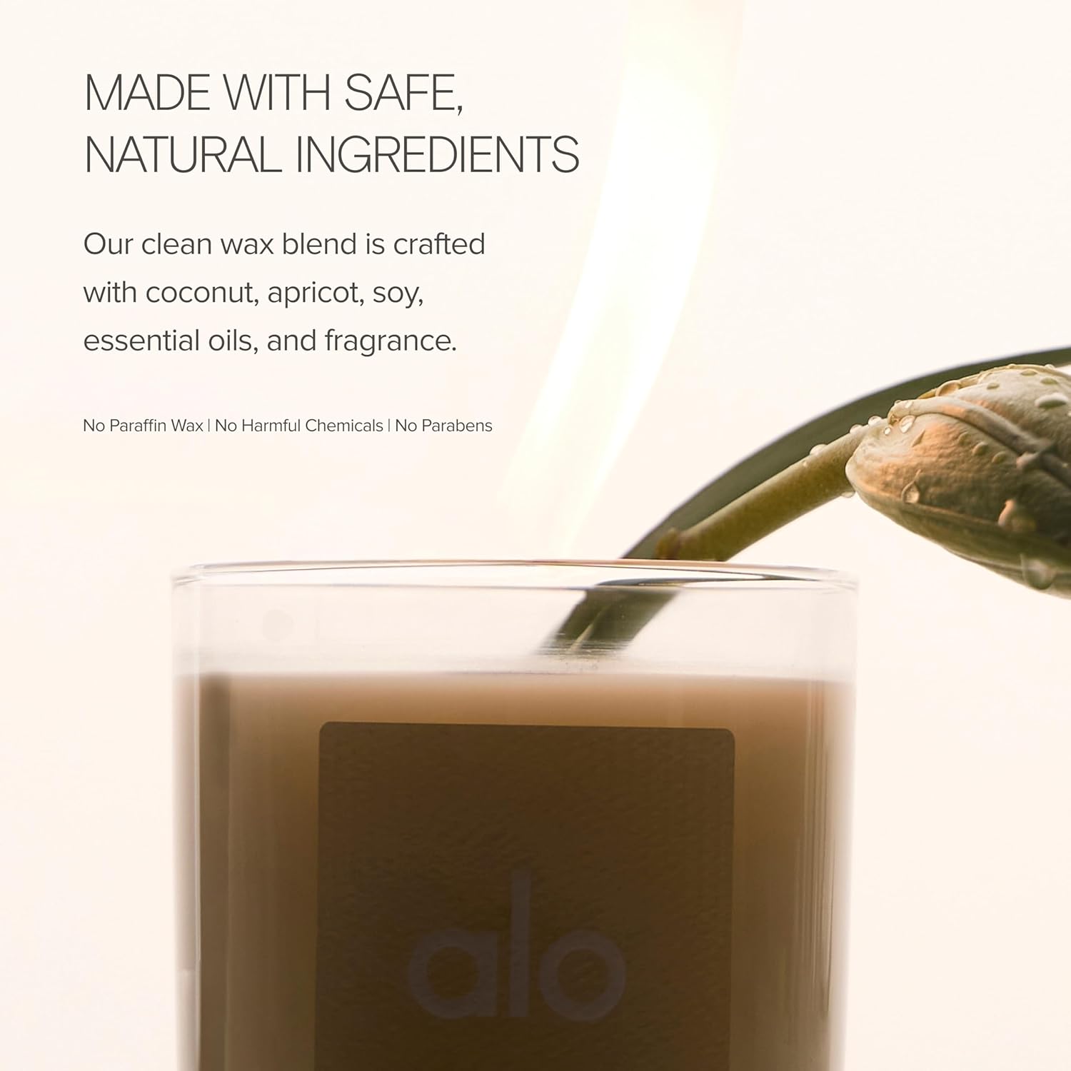 ALO Love Candle | Floral Scent - Orange, Vanilla and Blonde Sandalwood | Made with Coconut & Soy Wax Blend | Wood Wick | 60-Hour Burn Time | 8 oz
