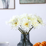 Artificial African Daisies Flowers African Daisy Silk Flowers Artificial Gerbera Daisies Pack Of 10 (White)