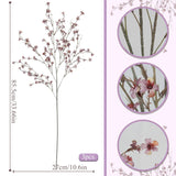 3 Pcs Cherry Blossom Branches Artificial Flowers For Autumn Spring Summer Indoor Decoration Faux Cherry Blossom Long Stems Fall Silk Fake Flowers For Tall Vase Arrangements Home Wedding Table
