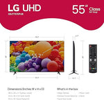 LG 55-Inch UT75 Series LED Smart TV, 4K Processor, AI-Powered, Alexa Built-in