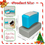 2 Pack North Pole Stamp,Christmas Self-Inking Stamp,Santa Stamp For Card Making,Christmas Gift,And Holiday Mail Envelope Supplies