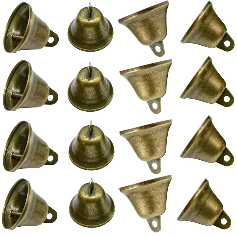 35Pcs Vintage Bronze Jingle Bells (1.7"X 1.5") For Dog Doorbell & Potty Traini