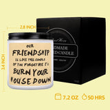Funny Gifts For Best Friend, Humorous Scented Jar Candle Gifts For Friendship Bff Bestie Women Birthday Sister Female Going Away Moving Coworker