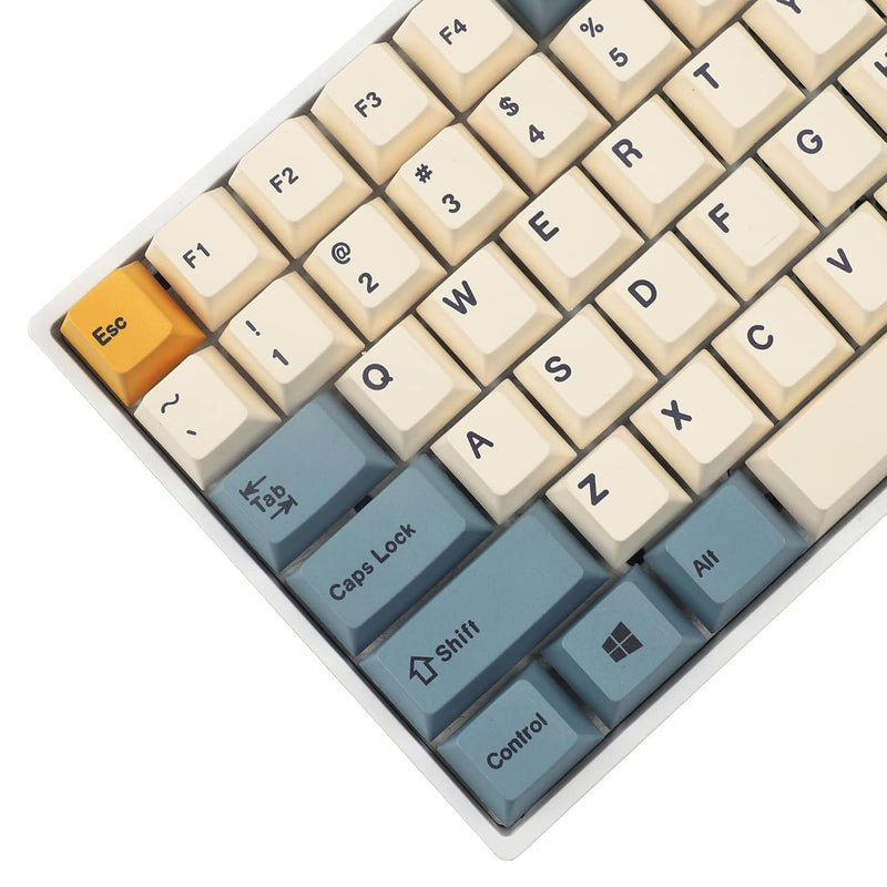 145 Apricot Yellow Dye-Sub Mac Keycaps Thick Pbt Cherry Profile Key Caps For T