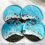 4 Pack 4 Inches Thick Round Coaster Molds, Coaster Silicone Molds For Resin Casting, Geode Agate Silicone Coaster Epoxy Casting Mold