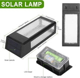 4 Pack Solar Fence Post Lights Aluminum Glass Waterproof Outdoor Wall Accent Lights