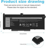 RJ40G Laptop Battery Replacement for Dell Latitude 5520 5420 Precision 3560 Series