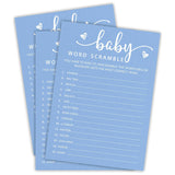 Baby Shower Games For Boy Or Girl, Baby World Scramble, Funny Baby Shower Game Cards, Gender Neutral, Baby Shower Party Supplies & Decorations, 30 Game Cards & 1 Answer Card -B10