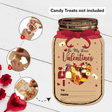 Valentines Day Cards Mason Jar Happy Valentines Cards Funny Gifts For Exchange Party Favors (Candy Not Included) 50 Pack