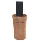 Style n Craft Spray Paint Can Holder, Heavy-Duty Suede Leather Spray Paint Can Holder, Dark Tan (88022)